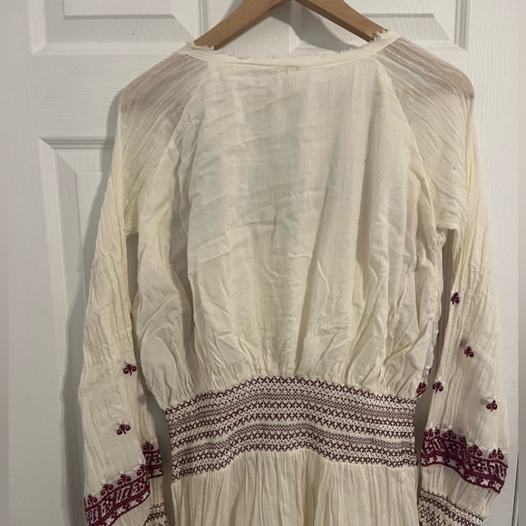 Free People Neo Folk Sz M midi dress peasant embroidered flowy - Picture 8 of 13